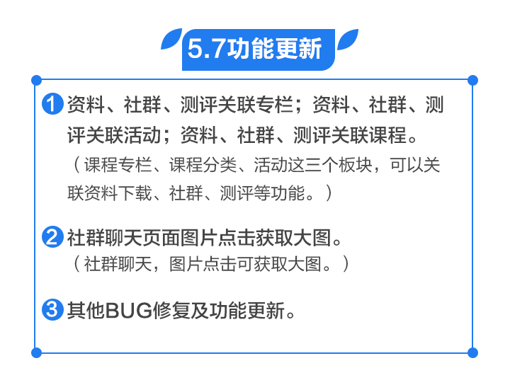 功能更新丨資料、社群、測評關聯(lián)專欄、社群聊天頁面圖片獲取大圖等